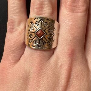 Silver Geometric Ring